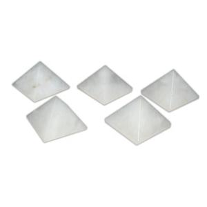 Piedra preciosa ágata blanca pirámides pequeñas Reiki piedra curativa artesanía - Product Image 1