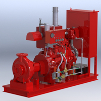 Ensemble de pompes à incendie Ulfm approuvé NFPA20, centrifuges à aspiration axiale, électriques, 50GPM-2000GPM, avec contrôleur, en fonte, pour