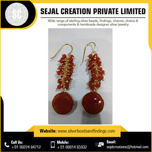 Boucles d'oreilles en fil d'argent sterling 925 avec pierres précieuses pour femmes, bijoux de mode pour fiançailles, fêtes, cadeaux, prix bas - Product Image 3