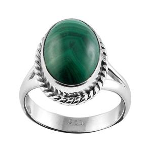 Anillos de boda hechos a medida, anillo de malaquita hecho a mano, fabricante verificado, anillo de malaquita verde para mujer - Product Image 2