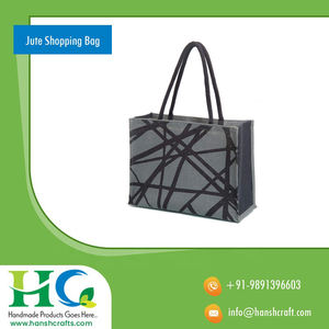 ถุงปอกระเจาอเนกประสงค์แบบนำกลับมาใช้ใหม่ได้กระเป๋าช้อปปิ้งแบบซิปจับพิมพ์สกรีนทำด้วยมือ - Product Image 2