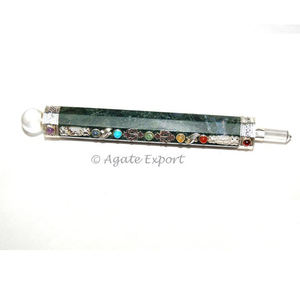 Venta al por mayor: Varita de ágata natural pulida para sanación de chakras, mascota de Feng Shui de 7 chakras, arte de tallado y grabado de piedras preciosas. - Product Image 1