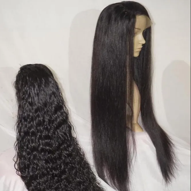 BEST INDIAN WAVY AND STRAIGHT WIGS WHOLESALE FRONT LACE WIGS VENDOR WITH ALIGNED CUTICLES 100% SMOOTH AND LONG LASTING HAIR
