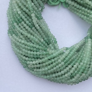 2mm 3mm 4mm Natural Micro Aventurina verde Piedra preciosa facetada Cuentas al por mayor Strand Piedras semipreciosas Proveedor Distribuidor en línea - Product Image 3