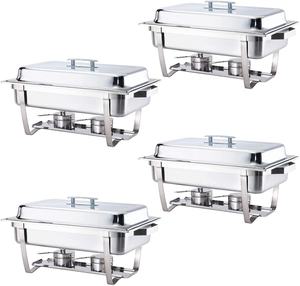 king International Stainless Steel Round Chafing Dish <b>Food</b> <b>Warmer</b> Barrel With Glass Lid Indian Latest Copper Chafing Dishes - Product Image 1