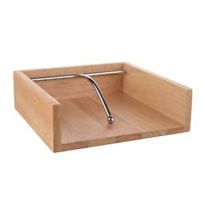 Porte-serviettes en bois naturel Taille acceptée avec porte-serviettes en bois sel et poivre 100% porte-serviettes en bois de couleur naturelle - Product Image 1