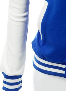 Chaqueta universitaria de algodón personalizada para mujer, corte ajustado, ligera pero duradera, suave y a precios bajos con diseño/logotipos personalizados. - Product Image 5