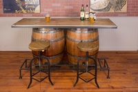 Bar/Armoire à vin vintage à double baril