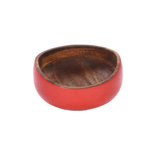 De ensalada de madera de esmalte Rojo fuera de mejor venta de Decoración de casa uso el uso de la boda de madera cuencos - Product Image 1