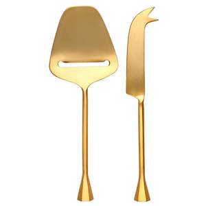 Juego de cuchillos de acero inoxidable para queso, Set de cinco piezas con acabado de niquelado brillante - Product Image 2