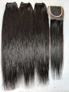 Paquet de cheveux vierges en gros droits vendeurs de cheveux indiens de meilleure qualité vendeurs de cheveux complets - Product Image 4