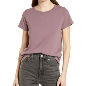 Camisetas de cáñamo hechas a medida para mujer, ropa de calidad especial al por mayor, camisetas lisas de color gris brezo - Product Image 6