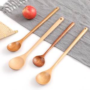 Cuillère à soupe en bois pour ensemble d'ustensiles de cuisine vaisselle de cuisine pour cuillère spatule fourchette teck bois cuisson cuillères à soupe à vendre - Product Image 4