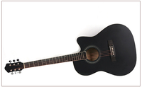 Musical Instruments Supply Factory Matt Black Color 38 39 40 Inch Beginner Kit Electric Semi Acoustic Guitar