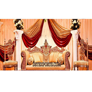 Muebles tallados en oro para boda musulmana, mobiliario elegante de boda india - Product Image 1