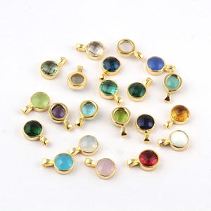 Conectores de colgante de un solo bucle de cuarzo, fabricante profesional, chapado en oro/plata, facetado, aqua, proveedores de joyería - Product Image 4