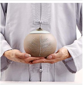 Urna Funeraria Estilo Americano SOULURNS para Cenizas Humanas y de Mascotas, Diseño Pintado a Mano del Árbol de la Vida en Color Marrón - Product Image 5