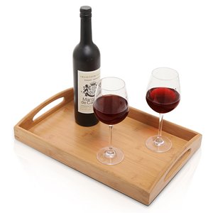 Handmade Bamboo <b>Tray</b> Natural Wooden Style Home Accessories <b>Large</b> Bamboo <b>Tray</b> for Coffee Tea Food and Snack Serving - Product Image 5