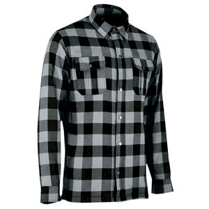 เสื้อเชิ้ตผ้าฝ้ายแฟลนเนลลำลองสำหรับผู้ชาย ทนทานและนุ่มดีที่สุด ได้รับการรับรองมาตรฐาน CE พร้อมแผ่นป้องกัน 5 จุด ขนาด XL สำหรับขี่มอเตอร์ไซค์ - Product Image 3