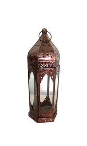 Lanterne en métal argentée faite à la main Nouveau design texturé Bougeoir fantaisie tendance pour la décoration d'événement de jardin à la maison Saint Valentin - Product Image 2