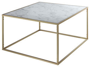 Modern Luxury <b>Square</b> <b>Coffee</b> <b>Table</b> with <b>Marble</b> Top Customized for Living Room Home Hotels Restaurants Hot Selling Furniture - Product Image 5