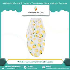 <b>Baby</b> Receiving Blankets Indian Factory Supply Wholesale Custom Made <b>Muslin</b> Swaddle Blanket - Product Image 5