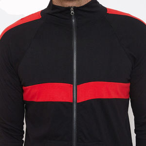 Chaqueta de poliéster con cremallera para deporte al aire libre, traje de pista de poliéster ajustado para hombre, chándal para correr con diseño propio, 100% - Product Image 5