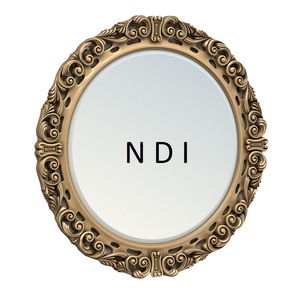 Bathroom Or Bedroom Usage Wall Decorative <b>Hanging</b> <b>Mirror</b> Brass Exclusive Design Rounded Shape Wall <b>Mirror</b> Frame - Product Image 1