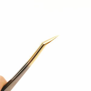 Nueva llegada: Pinzas de cejas premium de oro rosa con punta inclinada, pinzas para pestañas, set para uso femenino, kit para salón y hogar. - Product Image 2