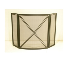 Écran unique de cheminée en fer à 3 panneaux pour l'amélioration de l'habitat - Product Image 1