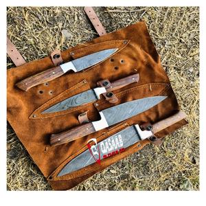 Sac à rouleau de couteau pliant en toile cirée de haute qualité de Offre Spéciale personnalisé marron pochettes en cuir gaine-petits sacs à rouleau - Product Image 4