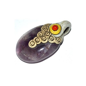 Fournisseur de Pendentifs Tibbtan Ovale en Améthyste: Pendentifs Tibbtan Ovale en Améthyste à Vendre - Product Image 1