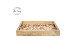 Oneup — plateau de service en bois en émail, avec poignée personnalisée, taille Standard pour le salon - Product Image 2