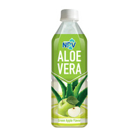 Vente en gros de purée de jus de fraise à l'aloe vera, saveur fraise, 500 ml, bouteille en PET, boisson santé NFC