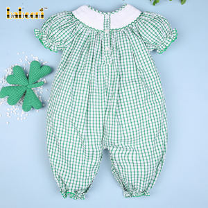 Combinaison bébé fille à manches courtes pour la Saint-Patrick avec boutons-pression - Saison printemps 100% coton certifié OEKO-TEX BB1821 - Product Image 5