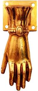 Aldaba de puerta de latón con diseño de flores - Product Image 4