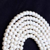 Perles d'eau douce naturelles lisses de 6 mm de qualité supérieure, 13 brins, évaluation par un tiers, Ravab Gems Jewels, fabrication de bijoux