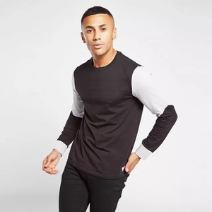 Sudaderas de manga larga con cuello personalizado para hombre, Jersey de punto, patrón sólido, técnica lavada, respetuoso con el medio ambiente, transpirable para exteriores - Product Image 3