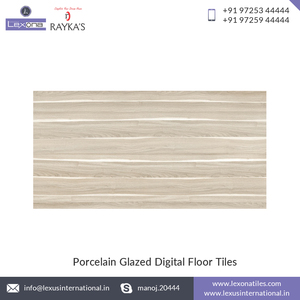 Carreau de bois émaillé en porcelaine polie multicolore personnalisé de 600x1200mm résistant à l'usure et durable pour les sols intérieurs - Product Image 2