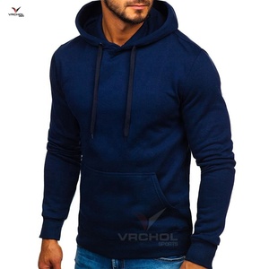 Sweatshirts longs en polyester de haute qualité conçus sur mesure sweats à capuche imprimés en sérigraphie solide pour hommes grande taille brodés - Product Image 2