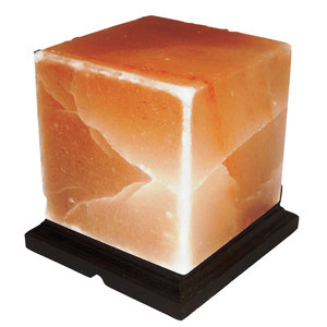 Block Salt Lamp With Wooden Base High Quality Block Lamp-Sian Enterprises - Product Image 2