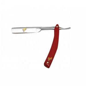 Rasoir de coiffeur à bord droit de marque privée avec logo personnalisé avec manche en acrylique en acier inoxydable pour le rasage du visage et du corps. - Product Image 3