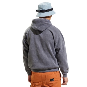 Sudaderas con Capucha Personalizadas para Hombre, Lavado Ácido, Invierno, 100% Algodón, Forro Polar, Impermeables y Resistentes al Viento, Logotipo Bordado, Venta al Por Mayor - Product Image 2