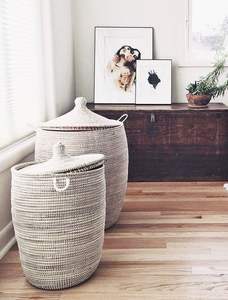 <b>Large</b> Eco-Friendly Biodegradable Seagrass <b>Storage</b> <b>Basket</b> with Lid Craft Product - Product Image 5