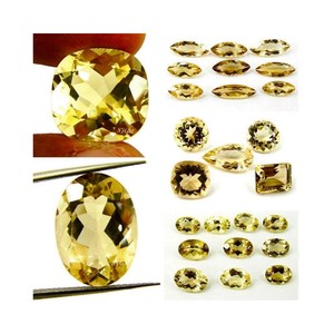 Pierre précieuse de quartz champagne naturel de haute qualité, taille brillante, toutes tailles, certifiée IGI, prix de gros d'usine - Product Image 1