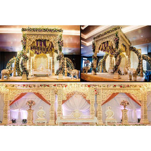 Royal Rajasthani Wedding Bollywood Mandap Reino Unido Increíble fibra tallada Bollywood Wedding Mandap Boda asiática Bollywood Theme Mandap - Product Image 1