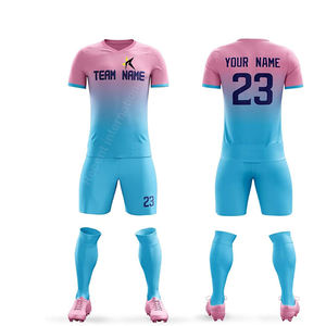 Uniforme de fútbol de alta calidad para mujer, uniforme de equipo de sublimación seca con cuello en V - Product Image 5