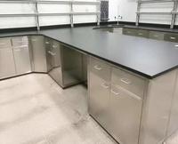 Table de travail de laboratoire contemporaine en acier inoxydable Xunling Lab, évier avec poignée en acier inoxydable 304 pour hôpital et atelier