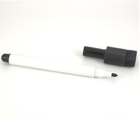 Marqueur effaçable à sec à pointe fine en acrylique pour tableau blanc, double face, rechargeable, multicolore, logo personnalisable, 137 mm