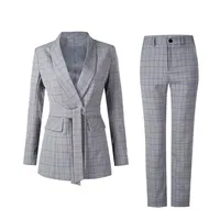 Tao Plus Size Business Suit Jacket&blazer Pants Women's Office Work  Clothing New Korean Fashion Plaid Coat Leggings Pink/black/white | Lazada